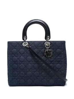 Christian Dior 2000-2010 large denim Lady tote bag 31699822