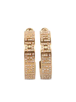 Fendi FF-embellished hoop earrings 30258154