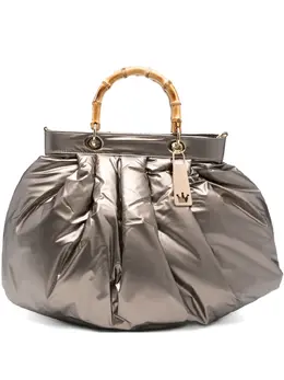 La Milanesa bamboo-handle quilted tote bag 31571543