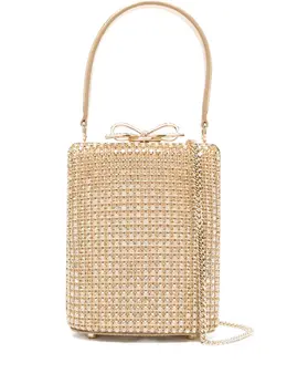 Self-Portrait crystal-embellished bow-detail mini bag 31628115