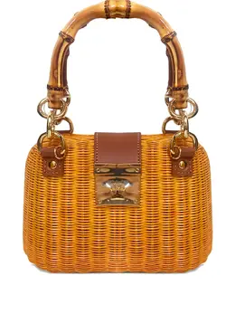Serpui Cristal bamboo-handle wicker bag 31439470
