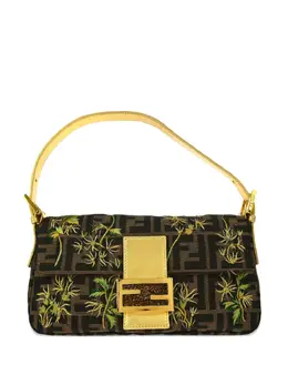 Fendi 1990-2000s Zucca Floral Baguette shoulder bag 31472324