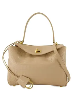 Balenciaga Rodeo crocodile-embossed shoulder bag 31683106