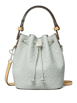 Сумка-ведро T Monogram размера мини Tory Burch, серый 30107539 | серый