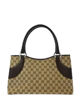 Gucci 1990-2000s GG monogram leather-trim tote bag 31473006