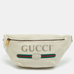 Gucci Off White Leather Logo Web Belt Bag 1198657