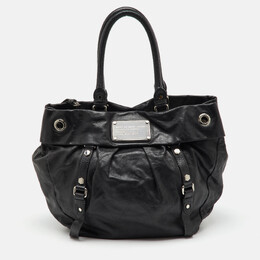 Marc Jacobs Black Leather Classic Shopper Tote 1198280