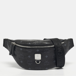 MCM Black Visetos Coated Canvas Fursten Belt Bag 1198547