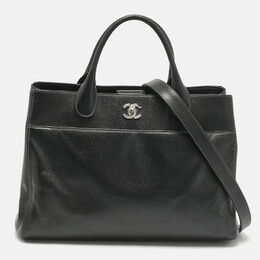 Chanel Black Caviar Leather Large Cerf Executive Shopper Tote 1198378