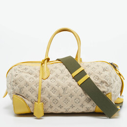 Louis Vuitton Jaune Denim Monogram Limited Edition Speedy Round Bag 1198240