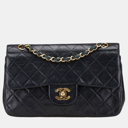 Chanel Matelasse 23 Double Flap Coco Mark Chain Shoulder Bag Black Lambskin - Article No. 1197093