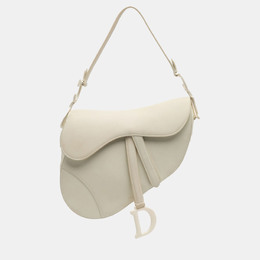 Christian Dior White Ultra Matte Calfskin Saddle Bag 1197079