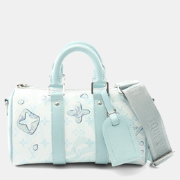 Louis Vuitton Aquagarden Keepall Bandouliere 25 Blue Monogram Canvas Shoulder Bag 1196773