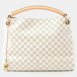 Louis Vuitton Artsy MM White Damier Azur Canvas Shoulder Bag 1196758