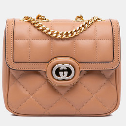 Gucci Brown Mini Leather Deco Chain Shoulder Bag 1195830