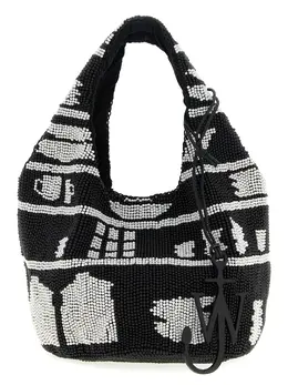 5238820297146 J.W. Anderson Beaded Tote White/Black