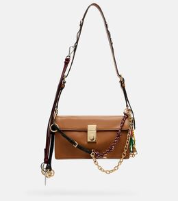 Мягкий звук Маленькая кожаная сумка через плечо Prada, коричневый p01083889 | brown