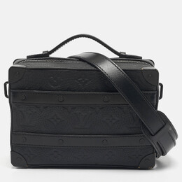Louis Vuitton Black Taurillon Monogram Leather Handle Soft Trunk Bag 1198599