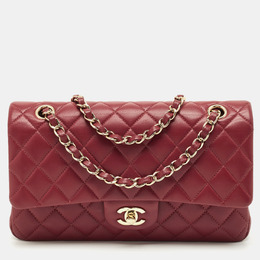 Chanel Red Quilted Leather Medium Classic Double Flap Bag 1198539