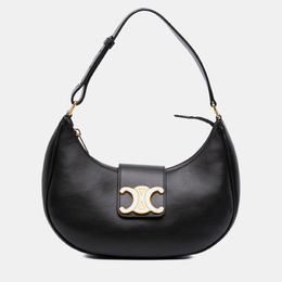 Celine Black Medium Calfskin Triomphe Ava Shoulder Bag 1198041