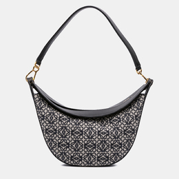 Loewe Black Small Anagram Canvas Luna Hobo 1197984