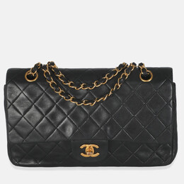 Chanel Vintage Black Quilted Lambskin Medium Classic Double Flap Bag 1198149