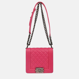 Chanel Boy Chanel Pink Calfskin Chain Shoulder Bag 1197910