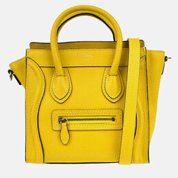 Celine Nano Luggage Yellow Leather Tote Bag 1197892