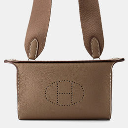 Hermes Videpoches Etoupe Togo Leather Pouch Bag 1197679