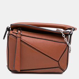 Loewe Brown Nano Calfskin Puzzle Satchel 1197609
