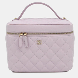 Chanel Vanity Light Purple Caviar Leather Shoulder Bag 1197663
