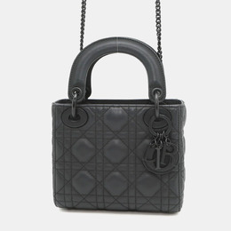 Christian Dior Lady Christian Dior Mini Black Ultra Matte Calf Leather Tote Bag 1197644