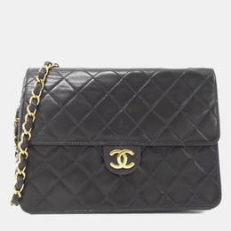 Chanel Black Lambskin Leather Shoulder Bag 1197100