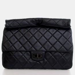 Chanel Reissue Roll Black Lambskin Clutch Bag 1196893