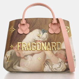 Louis Vuitton x Jeff Koons Masters Fragonard Montaigne MM Pink/Brown Leather Satchel Bag 1196879