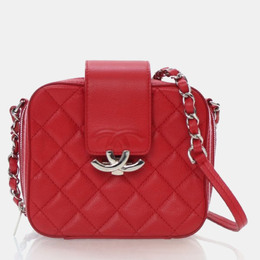 Chanel Mini Red Caviar Box Camera Flap Bag 1196913