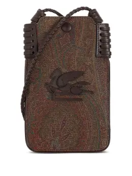 Etro Brown Paisley Pattern Phone Bag 31474998