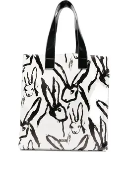 MSGM rabbit-print tote bag 31556067