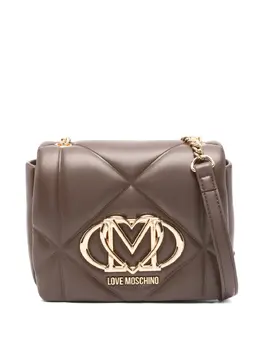 Love Moschino quilted logo-plaque cross-body bag 31661190