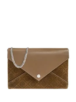Клатч с логотипом и монограммой Tory Burch, коричневый 31502686 | коричневый
