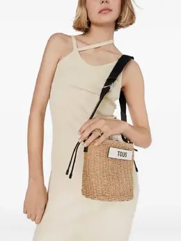 Tous drawstring woven bucket bag 30807336