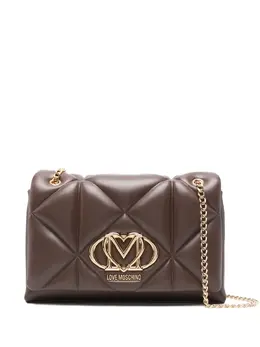 Love Moschino quilted logo-plaque shoulder bag 31658273