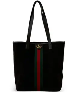 Gucci suede stripe tote bag 31644058