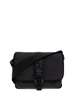 Moschino logo-plaque buckled shoulder bag 31426900