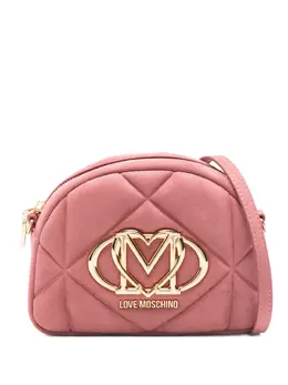 Love Moschino quilted logo-plaque cross-body bag 31661198