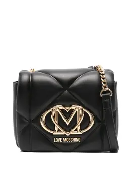 Love Moschino quilted logo-plaque cross-body bag 31661187