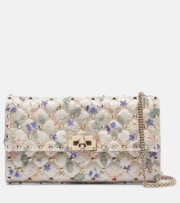 Маленькая сумка-кроссбоди Rockstud Spike Valentino Garavani, Giallo-Blu-Oro/Mint Sorbet p01056351 | giallo-blu-oro/mint sorbet