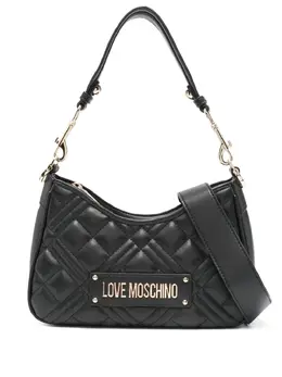 Love Moschino quilted logo-plaque shoulder bag 31658296