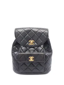 Chanel 2010s quilted lambskin backpack 31711835