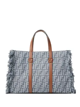 Fendi Summer FF-logo frayed tote bag 31761889